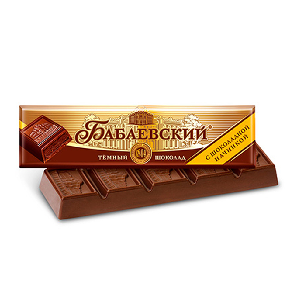 Изображение товара Шоколадный Батончик Бабаевский с Шоколадной Начинкой 50г