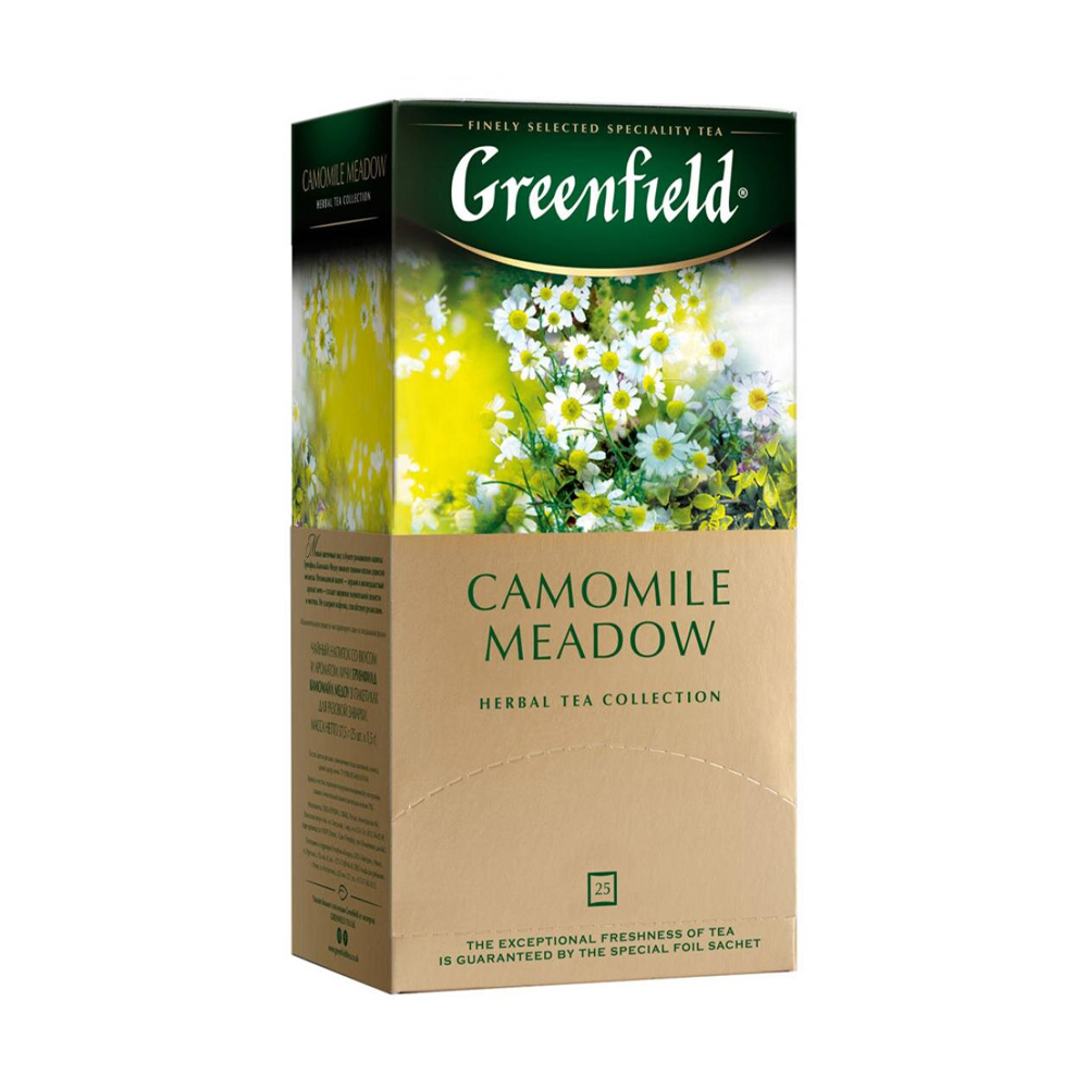 Изображение товара Greenfield Camomile Meadow — травяной чай в пакетиках, 25 пакетов