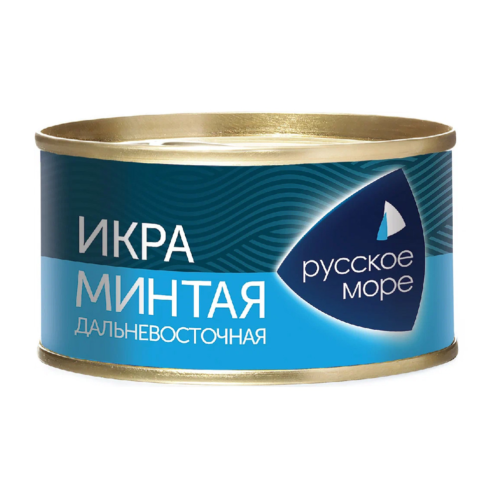 Изображение товара Икра Минтая Русское Море Пробойная Соленая 130г ж/б
