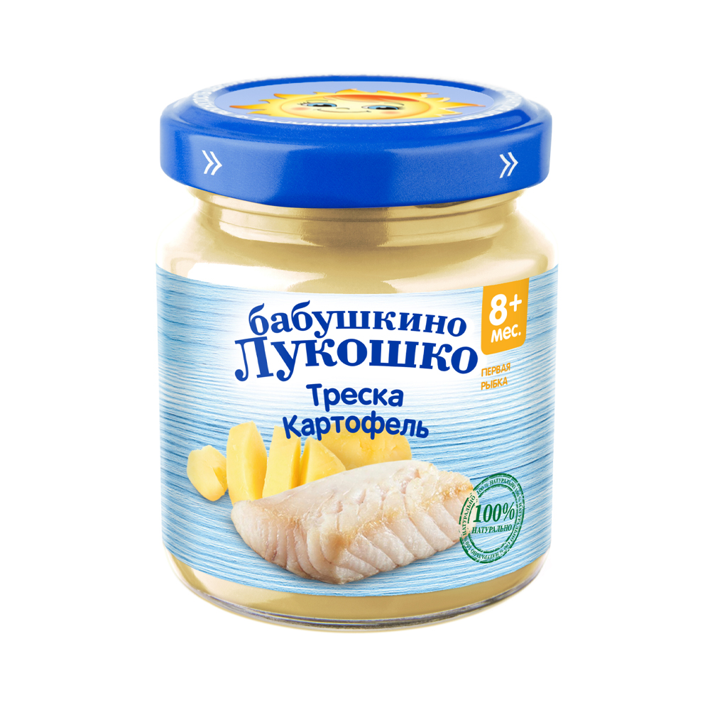 Изображение товара Пюре Бабушкино Лукошко Треска Картофель 100г