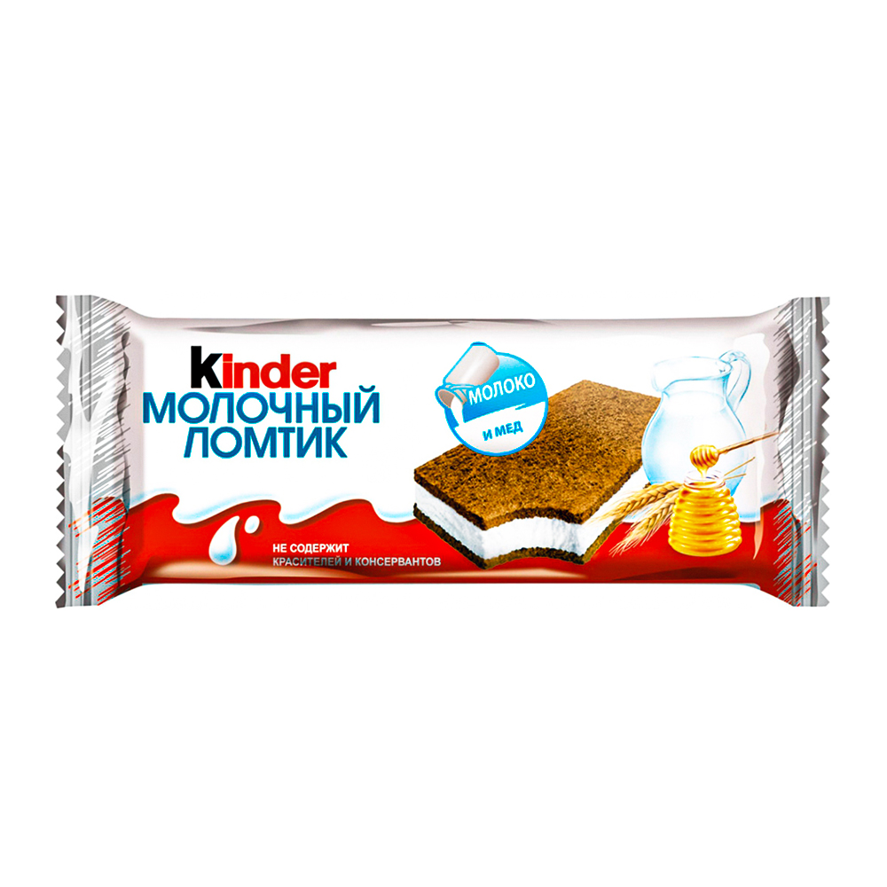 Купить пирожное kinder молочный ломтик 28г с доставкой на дом в магазине  SPAR