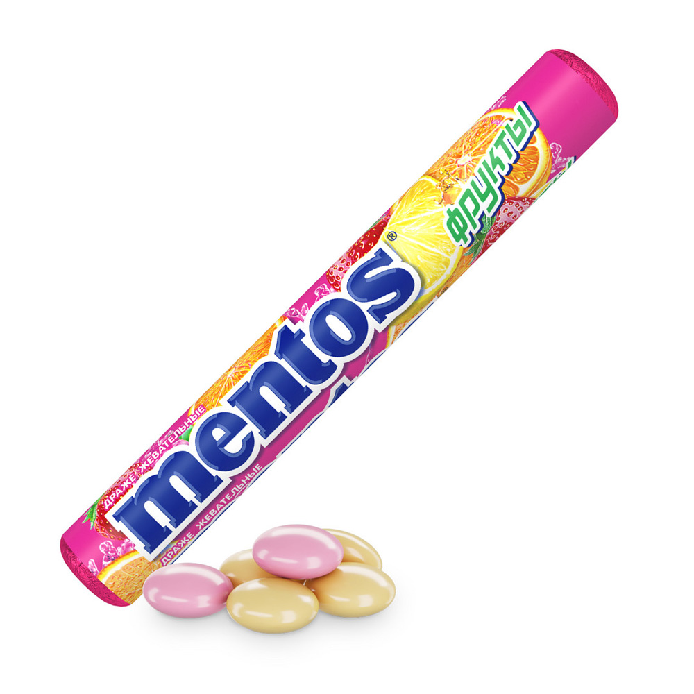 Изображение товара Драже Жевательное Mentos Фрукты 37,5г