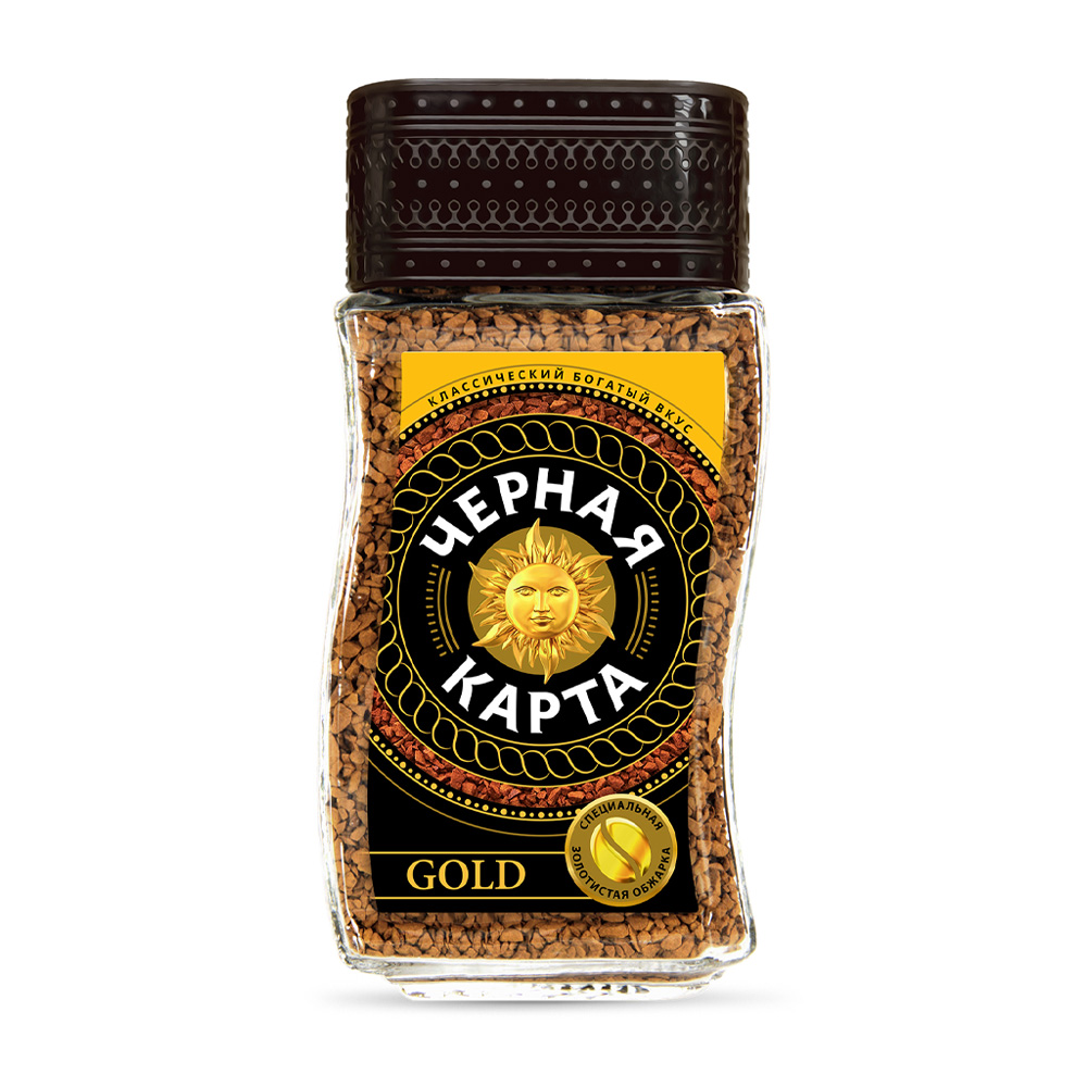 Изображение товара Кофе Растворимый Черная Карта Gold 95г Стекло