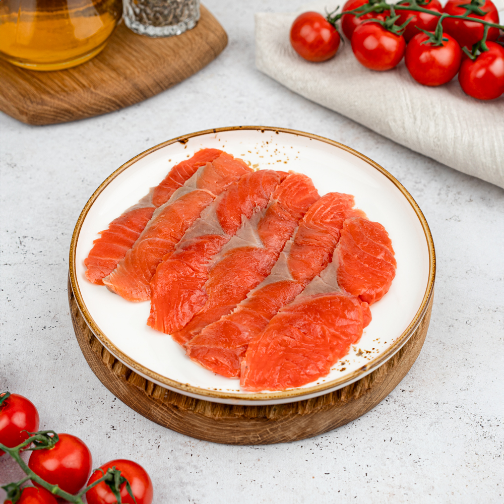 Изображение товара Кусочки Форели Слабосоленые из Охлажденного Сырья Мурманск