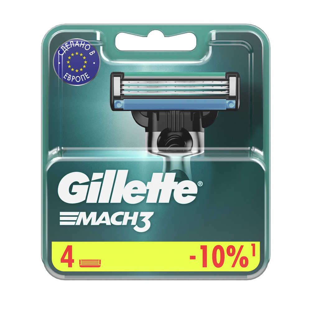 Изображение товара Gillette Mach3 Кассеты 4 шт — для бритья без раздражения