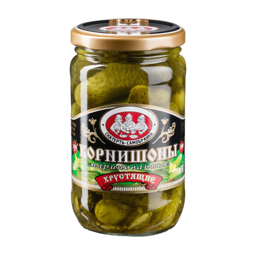 Купить корнишоны скатерть-самобранка маринованные хрустящие 370г с ...