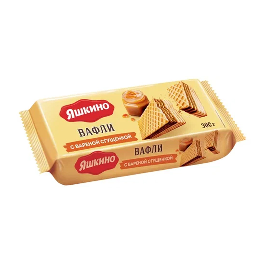 Изображение товара Вафли Яшкино с Вареной Сгущенкой 300г