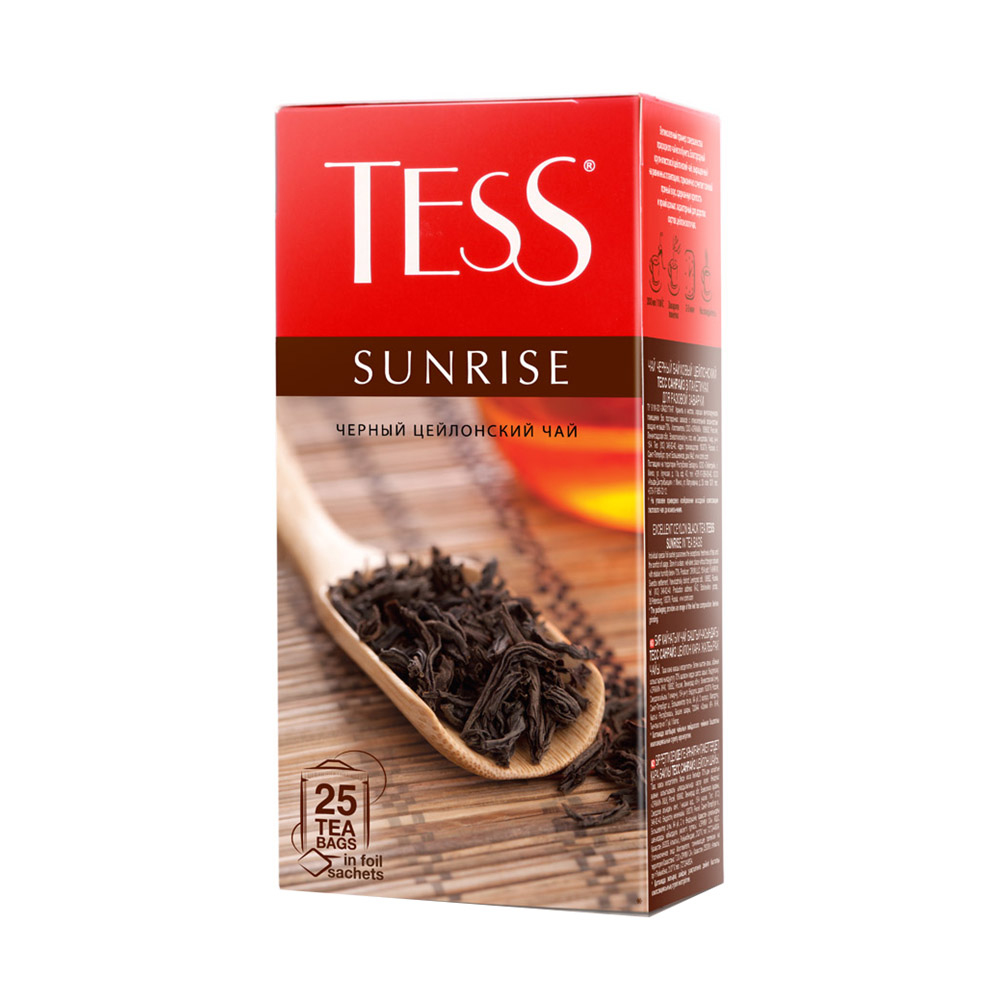 Изображение товара TESS Sunrise Черный чай в пакетиках, 0,045 кг