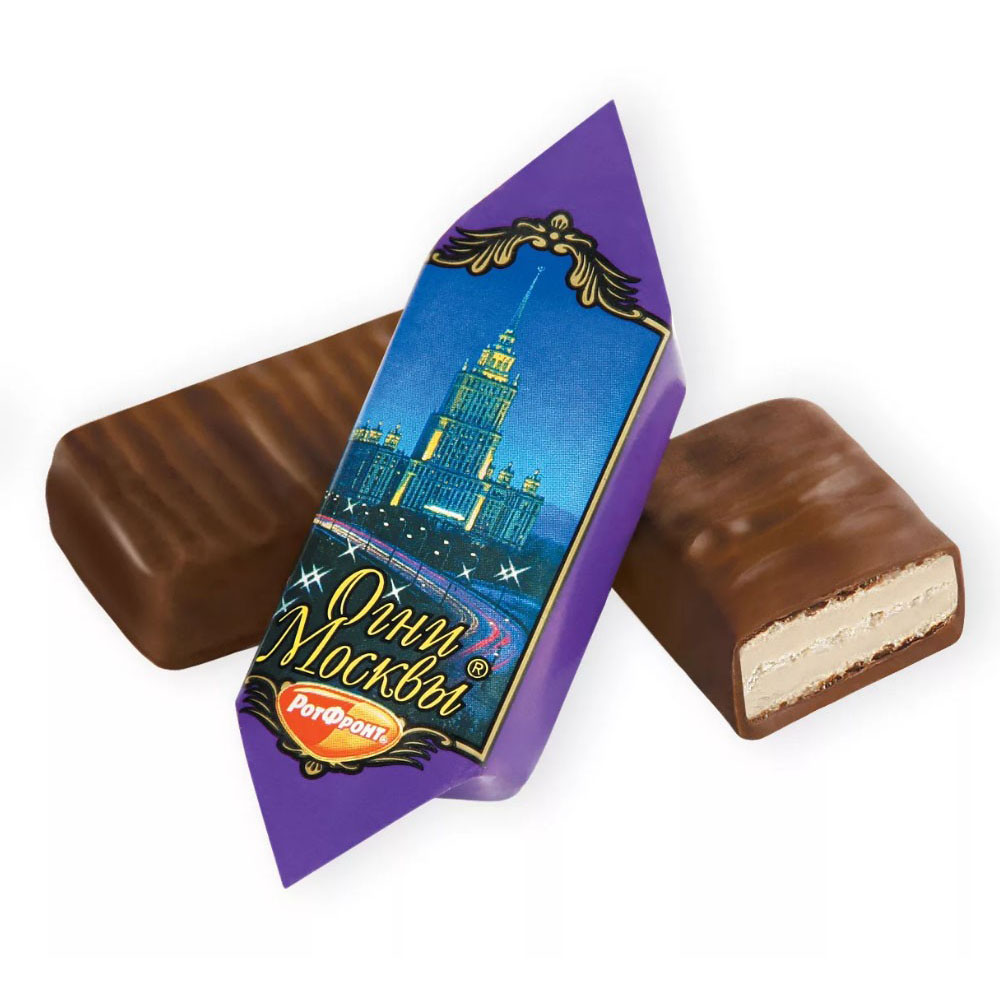 Изображение товара Конфеты Огни Москвы, шоколадные весовые, 5 кг