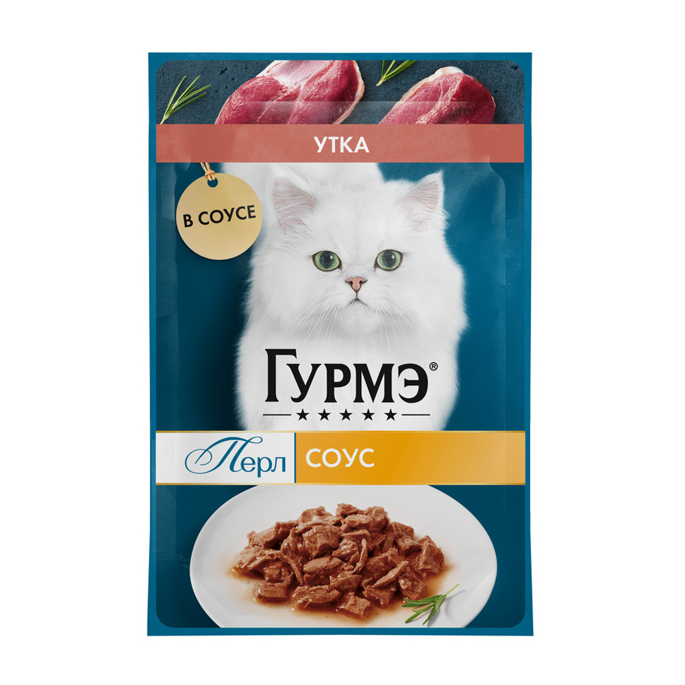 Изображение товара Корм Влажный для Кошек Гурмэ Перл Утка в Соусе 75г