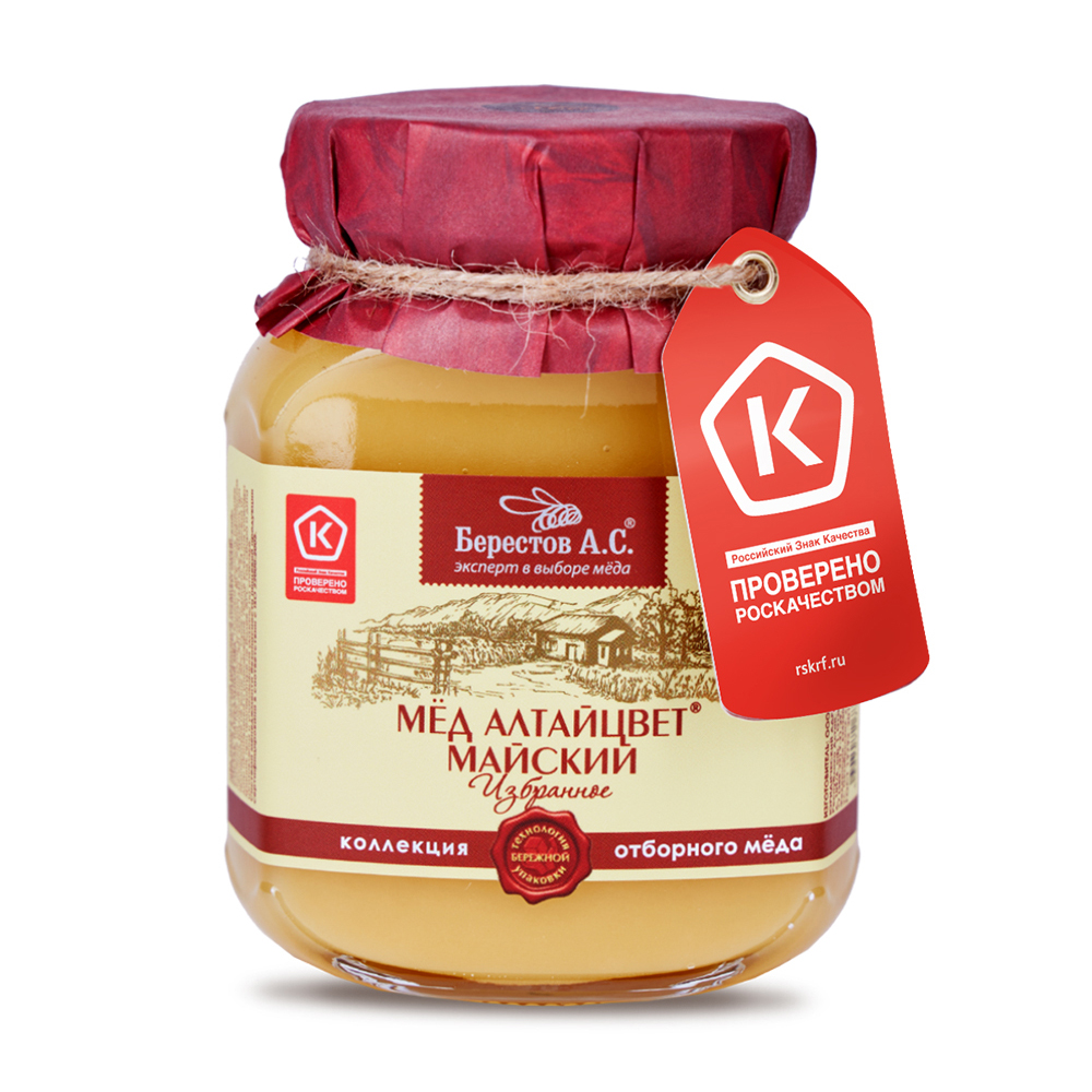 Изображение товара Мед Берестов А.С. Алтайцвет Майский 500г Стекло