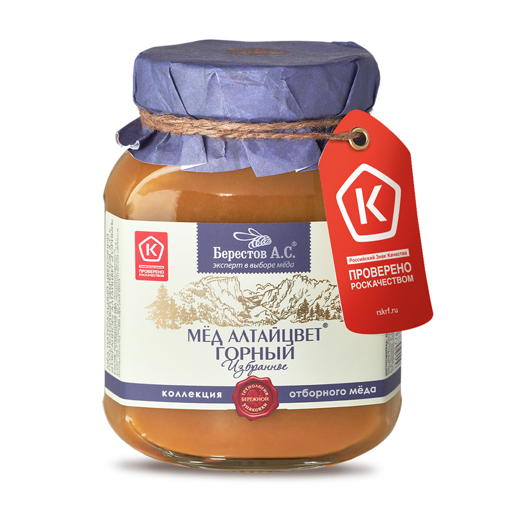 Изображение товара Мед Берестов А.С. Алтайцвет Горный 500г Стекло