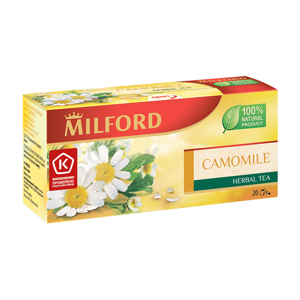 Купить чай травяной milford camomile 20 пакетиков с доставкой на дом в  магазине SPAR