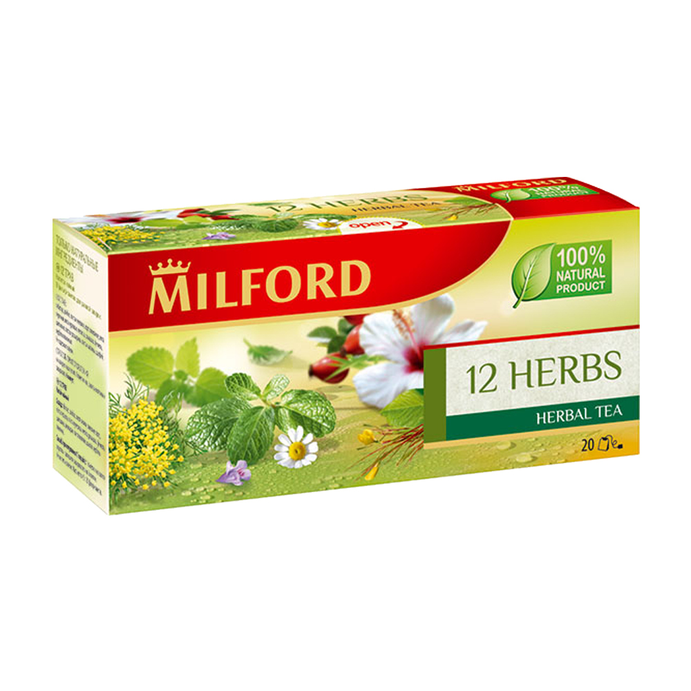 Изображение товара Чай Травяной Milford 12 Herbs 20 Пакетиков