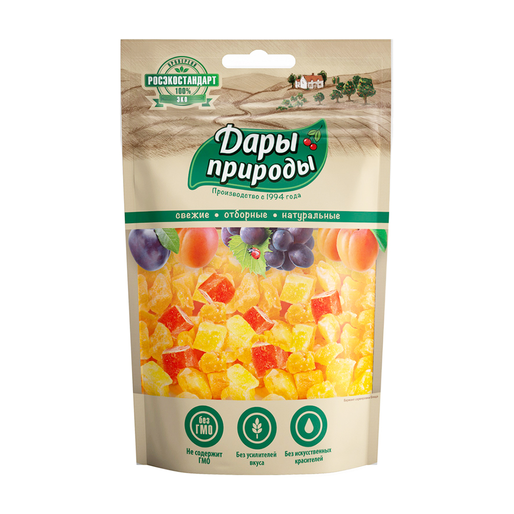 Изображение товара Цукаты Дары Природы Ананас Папайя 150г