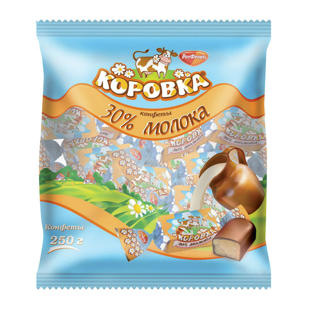 Купить конфеты коровка 30% молока 250г с доставкой на дом в магазине SPAR