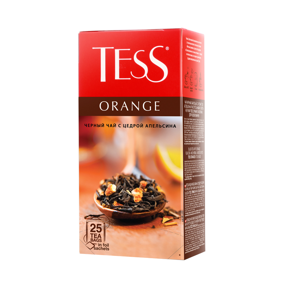 Изображение товара Черный чай Tess Orange в пакетиках 25 шт