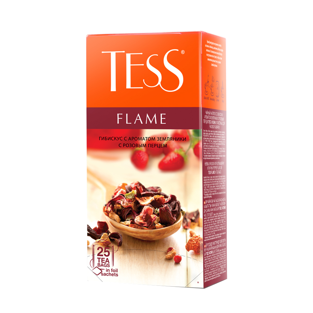 Купить чай травяной tess flame 25 пакетиков с доставкой на дом в ...