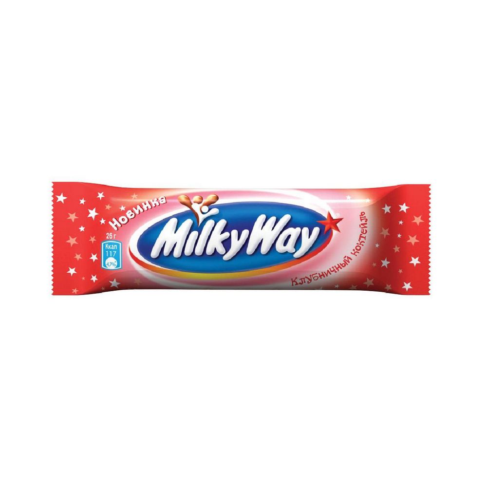 Изображение товара Шоколадный Батончик Milky Way Клубничный Коктейль 26г