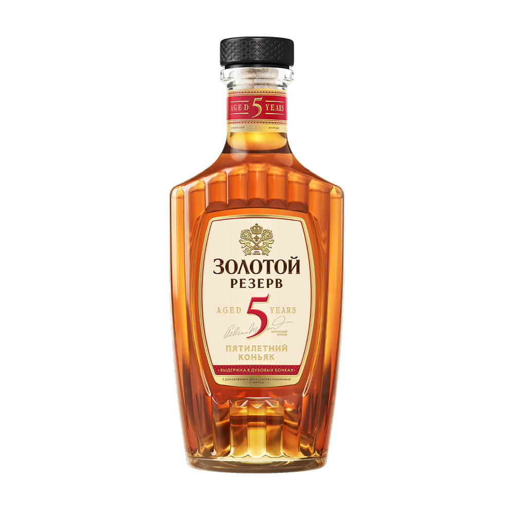 Изображение товара Коньяк Российский Золотой Резерв 5 Лет 40% 0,5л