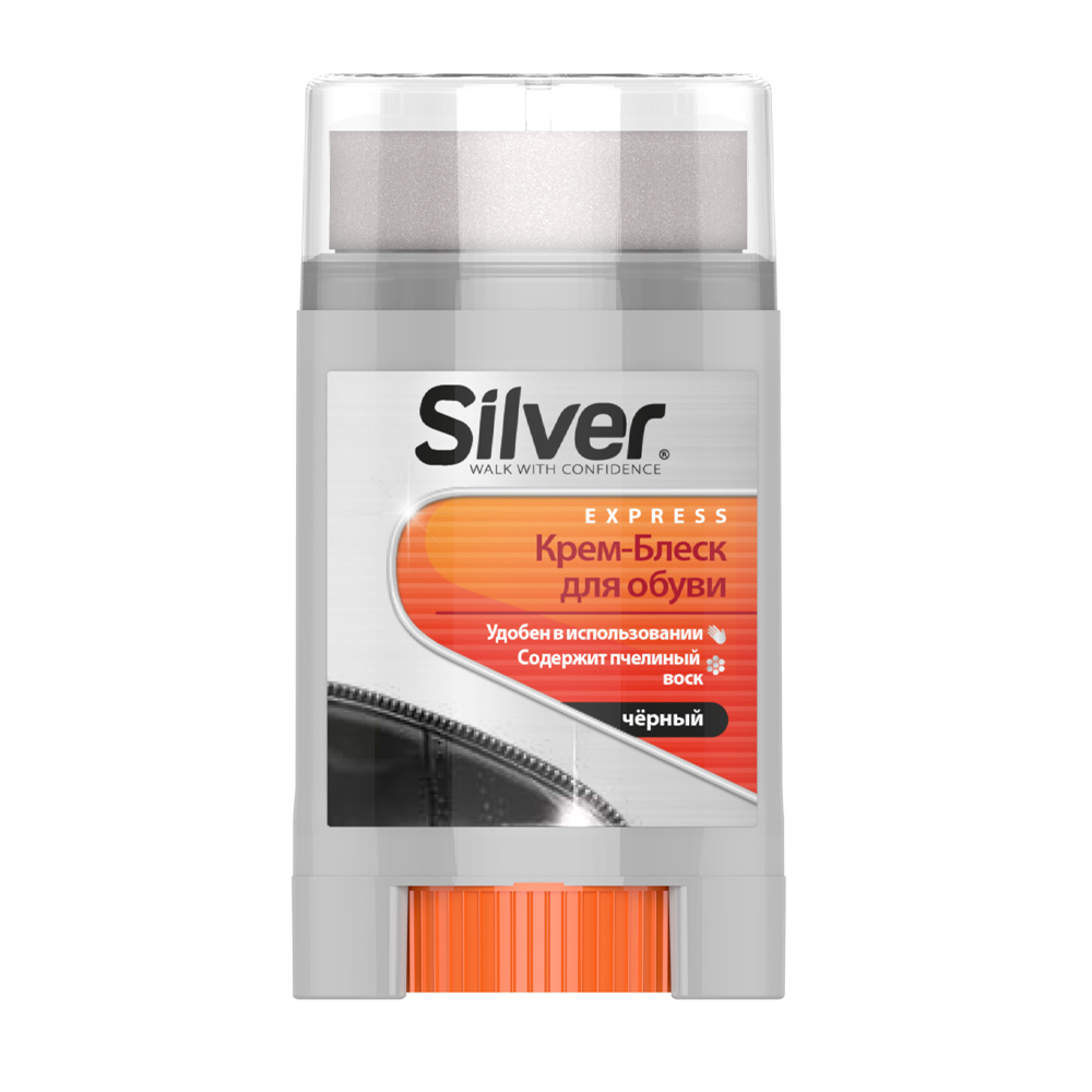 Изображение товара Крем-Блеск для Обуви Silver Премиум Черный 50мл