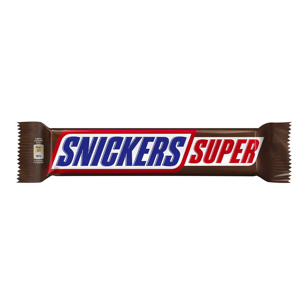 Купить шоколадный батончик snickers super 80г с доставкой на дом в ...