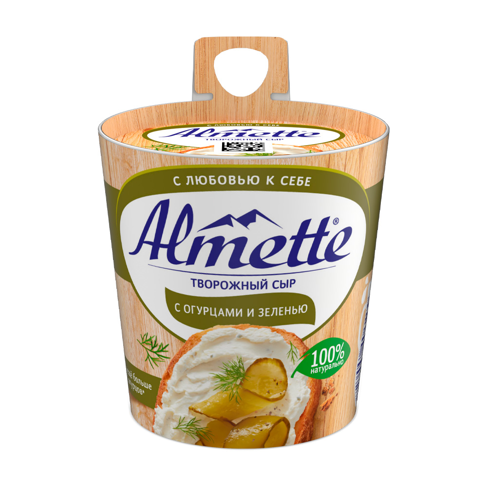 Изображение товара Сыр Творожный Almette с Огурцами и Зеленью 60% 150г