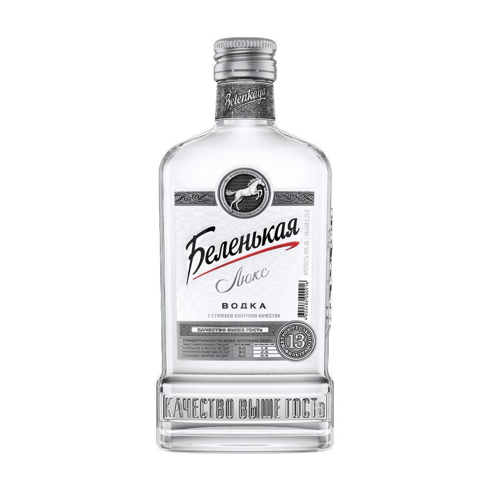 Изображение товара Водка Беленькая Люкс 40% 0,25л