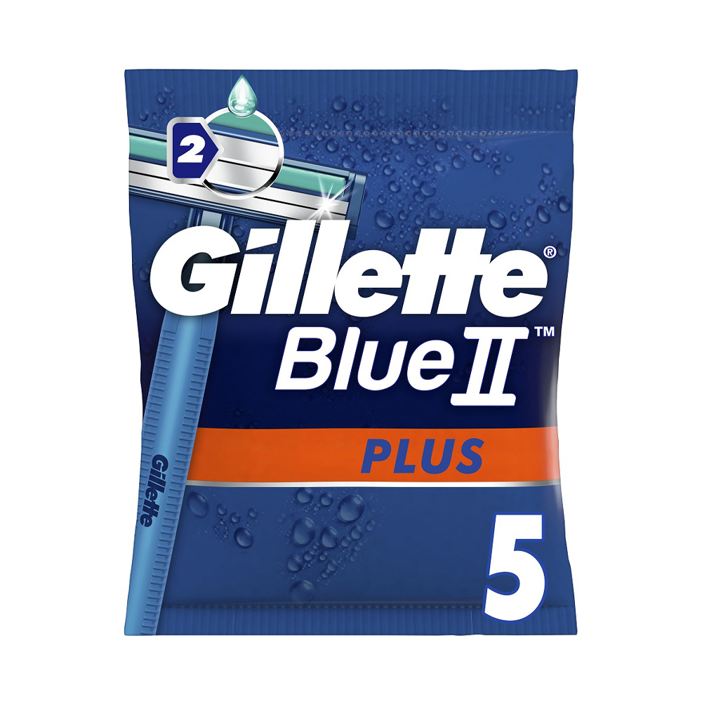 Изображение товара Станки Одноразовые Gillette Blue Ii Plus для Чувствительной Кожи 5шт