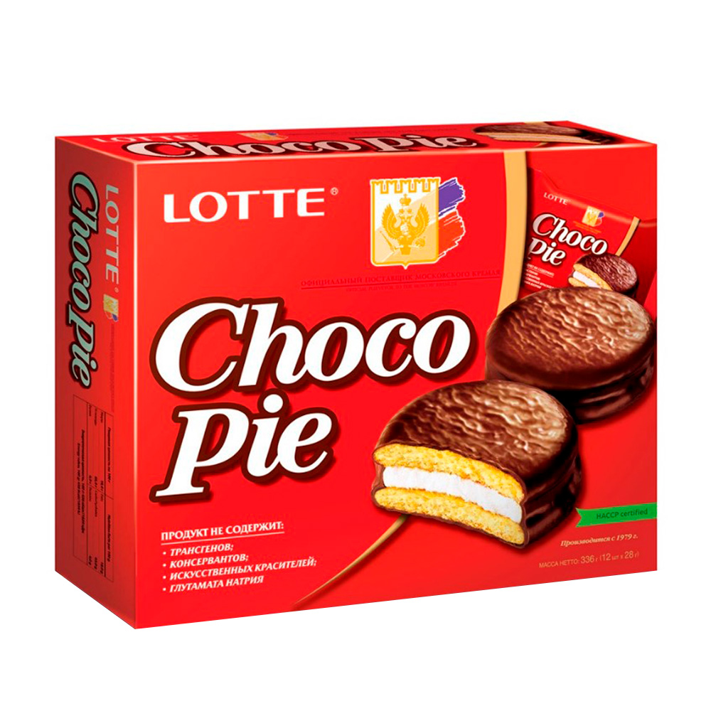 Изображение товара Печенье Lotte Choco Pie Глазированное 336г