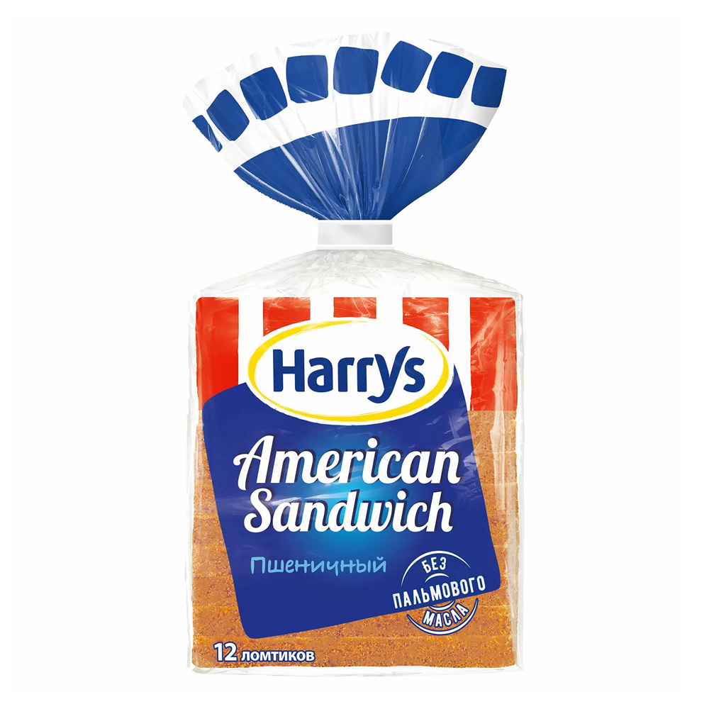 Изображение товара Хлеб Сандвичный Harrys American Sandwich Пшеничный 470г