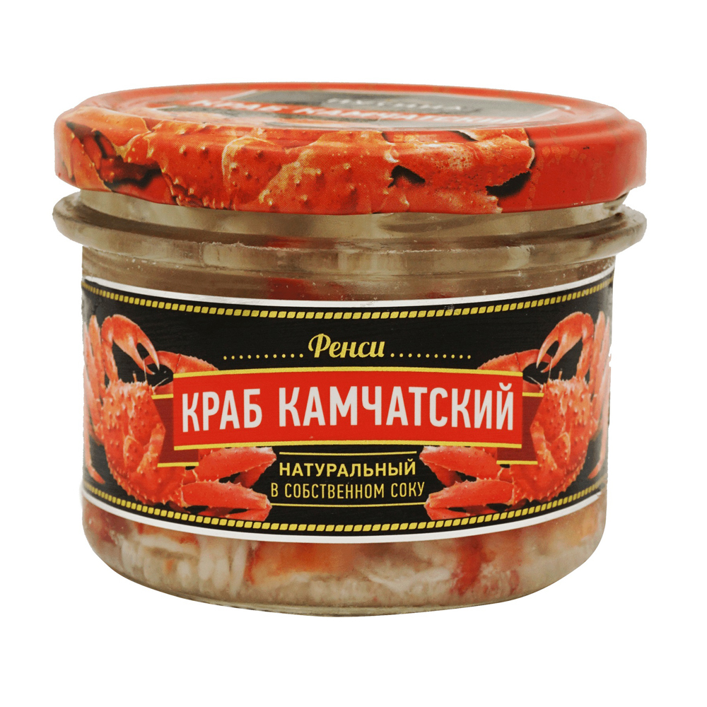 Купить краб камчатский натуральный в собственном соку 210г стекло с ...