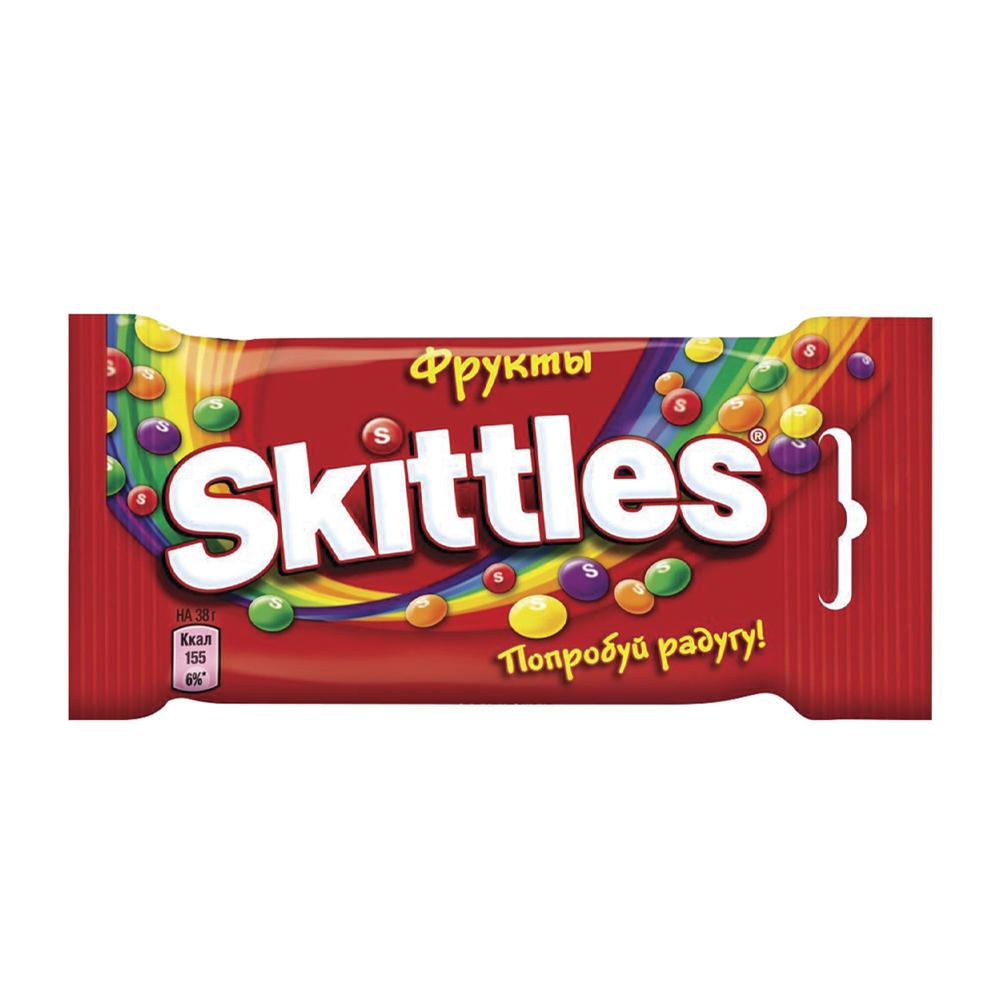 Изображение товара Конфеты Жевательные Skittles Фрукты 38г