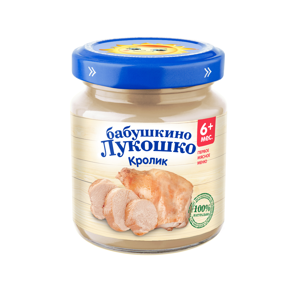 Купить пюре бабушкино лукошко кролик 100г с доставкой на дом в магазине ...