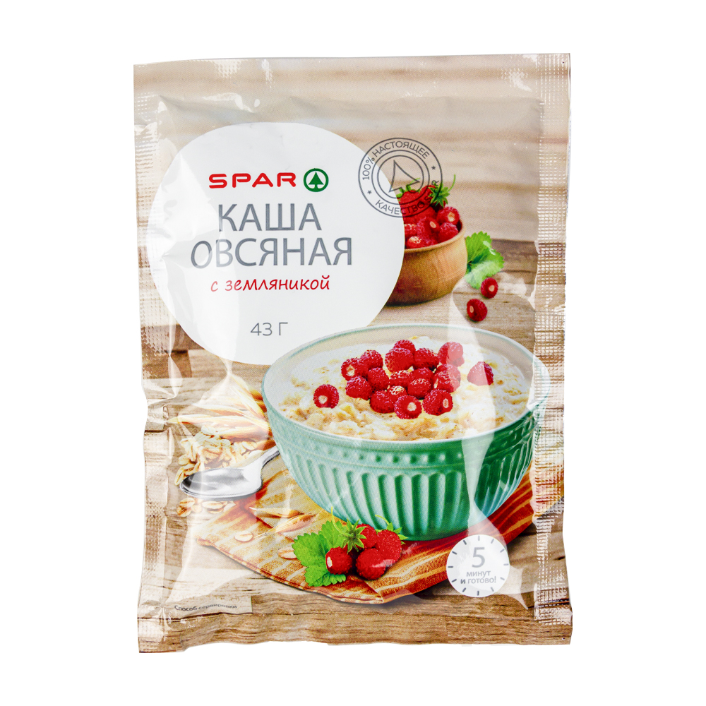 Купить каша овсяная spar земляника 43г с доставкой на дом в магазине SPAR