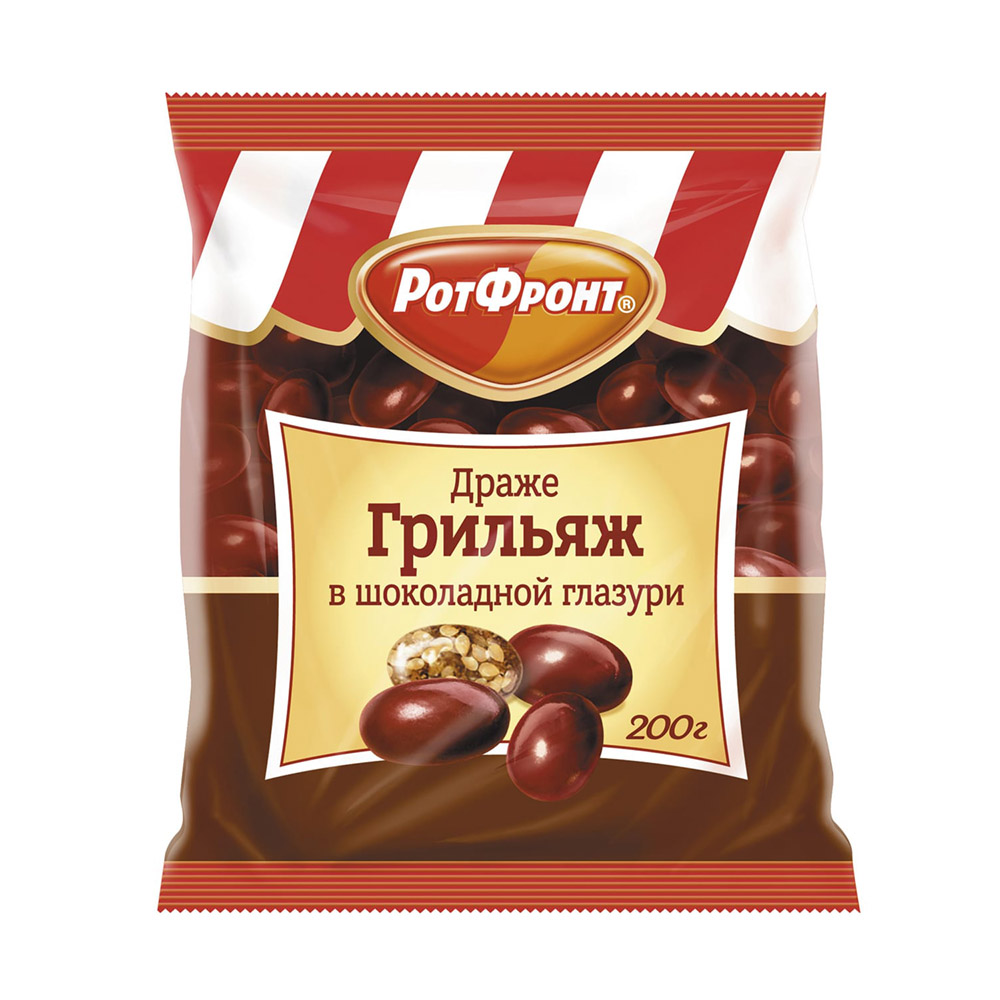 Изображение товара Драже Рот Фронт Грильяж в Шоколадной Глазури 200г