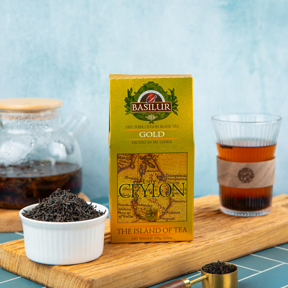 Изображение товара Чай Черный Basilur Чайный Остров Цейлон Золотой 100г
