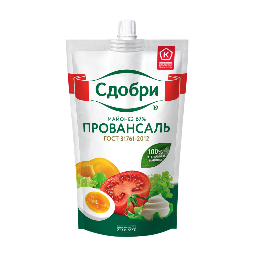 Купить майонез сдобри провансаль 67% 400г дой-пак с доставкой на дом в  магазине SPAR