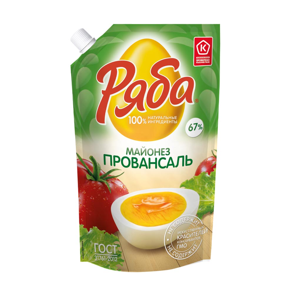 Купить майонез ряба провансаль 67% 744г дой-пак с доставкой на дом в  магазине SPAR