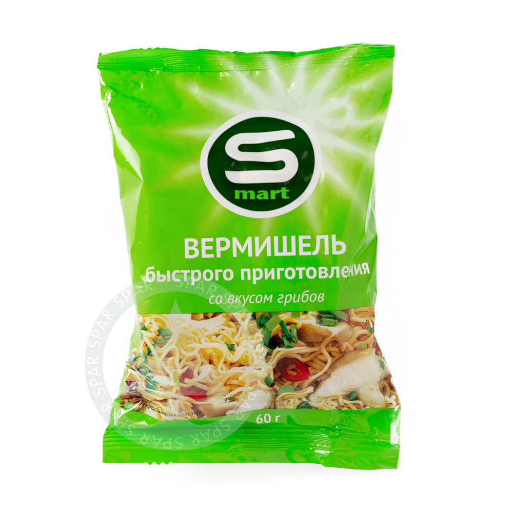 Купить вермишель smart с грибным бульоном 60г с доставкой на дом в магазине  SPAR