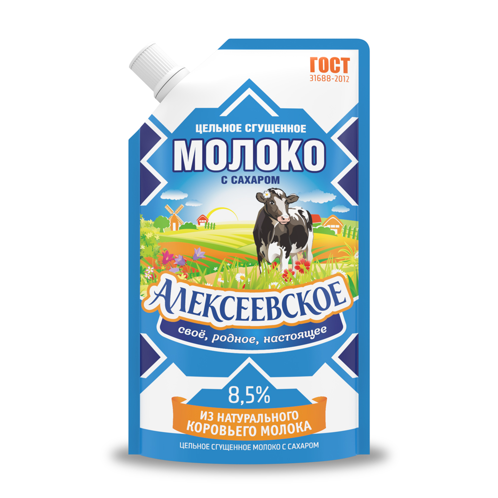 Купить молоко сгущенное алексеевское 8,5% 270г дой-пак с доставкой на ...