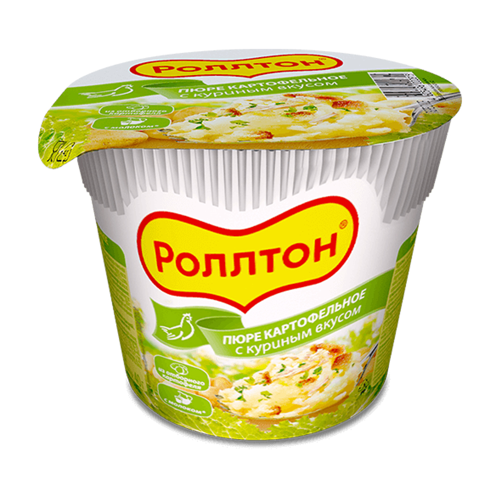 Купить пюре картофельное роллтон с куриным вкусом 40г с доставкой на ...