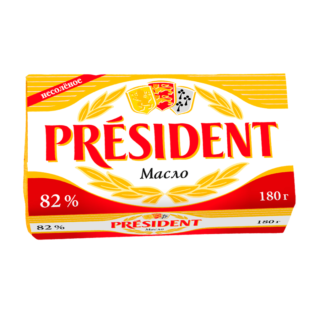 Купить масло president 82% 180г с доставкой на дом в магазине SPAR