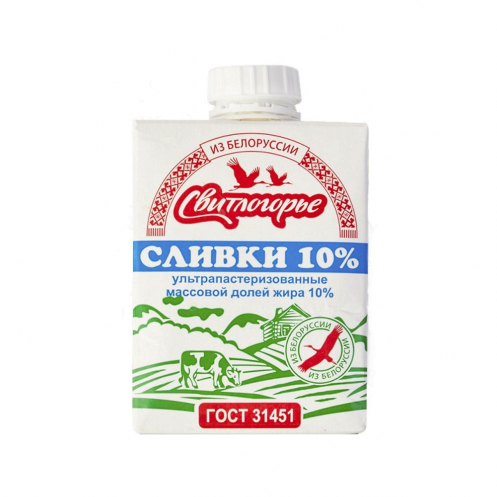 Купить сливки ультрапастеризованые свитлогорье 10% 500г с доставкой на ...