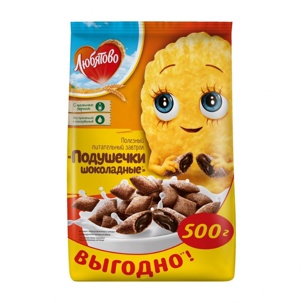 Купить Подушечки Любятово с Шоколадной Начинкой 500г с доставкой на дом ...