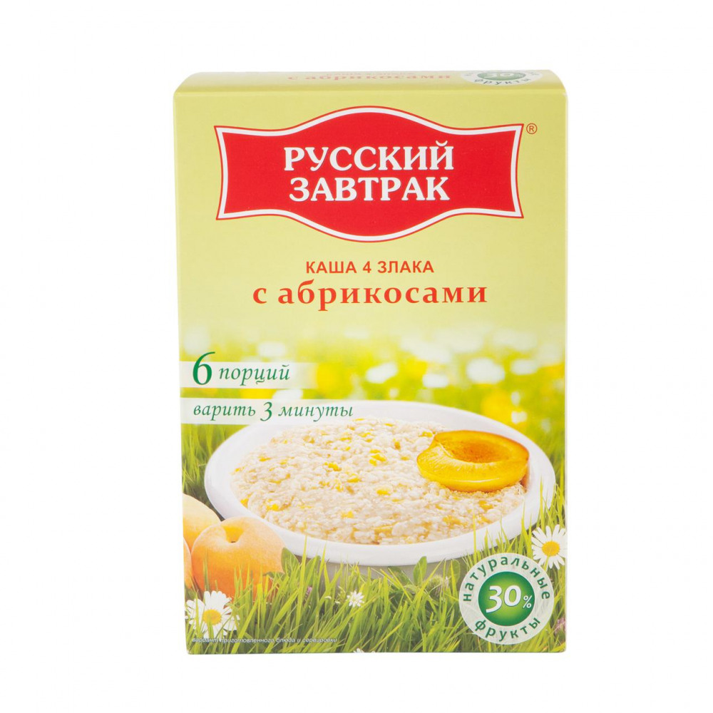 Купить каша русский завтрак 4 злака курага 240г с доставкой на дом в ...