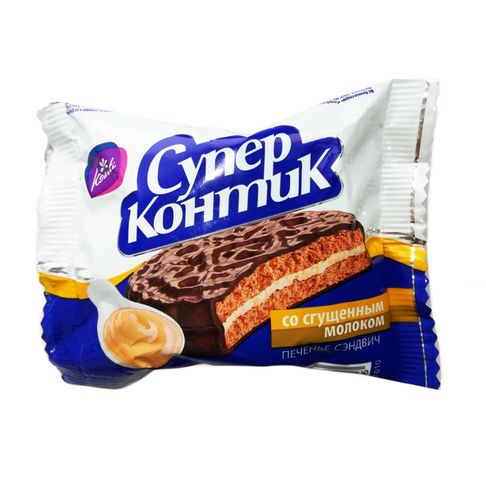 Купить Печенье Супер Контик со Сгущенным Молоком 100г с доставкой на ...