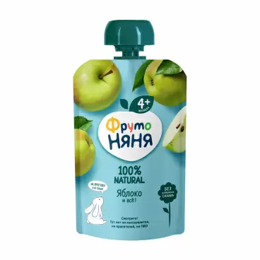 Изображение товара Пюре ФрутоНяня Яблоко Натуральное 90г