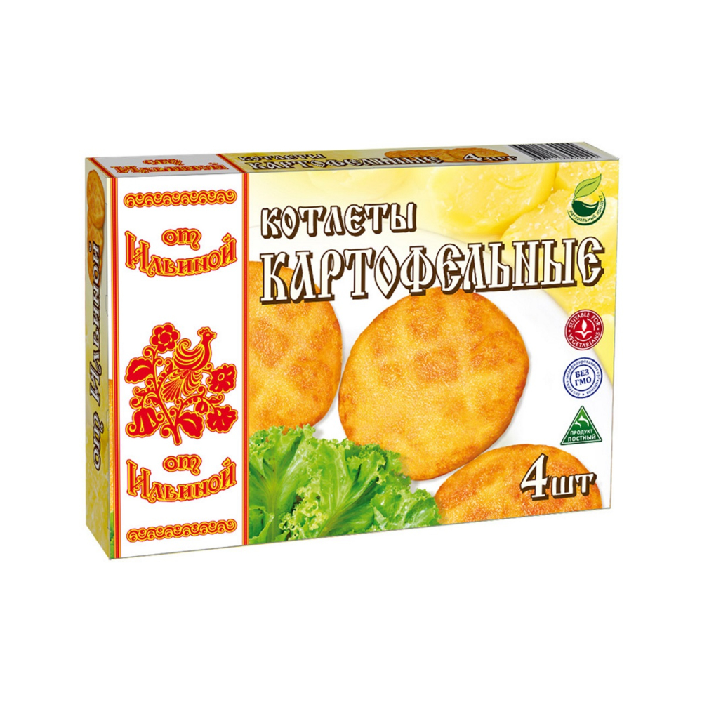 Изображение товара Котлеты картофельные Ильина 300 г — замороженные