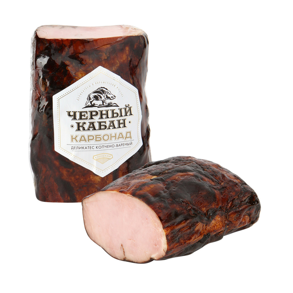 Изображение товара Карбонад Варено-Копченый Черный Кабан Крупный Кусок в/у